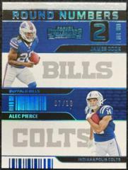 James Cook, Alec Pierce [Platinum] #RN-CP Football Cards 2022 Panini Contenders Round Numbers Prices