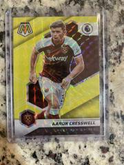 Aaron Cresswell [Gold Fluorescent] #81 Soccer Cards 2021 Panini Mosaic Premier League Prices