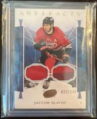 Jaccob Slavin [Material Gold] #2 Hockey Cards 2022 Upper Deck Artifacts Prices