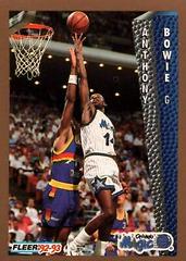 Anthony Bowie #159 Basketball Cards 1992 Fleer Prices