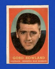 Gord Rowland #36 Football Cards 1958 Topps CFL Prices