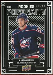 Carson Meyer [Silver] Hockey Cards 2022 Upper Deck UD Portraits Prices