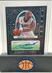 Derrick Coleman [Green] Basketball Cards 2021 Panini Obsidian Aurora Autographs Prices