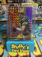 Aaron Rodgers [Purple] Football Cards 2021 Panini Mosaic Straight Fire Prices