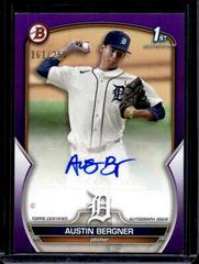 Austin Bergner [Purple] #PPA-AB Baseball Cards 2023 Bowman Paper Prospect Autographs Prices