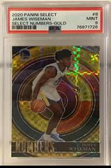 James Wiseman [Gold] #8 Basketball Cards 2020 Panini Select Numbers Prices
