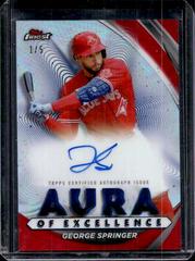 George Springer [Red] Baseball Cards 2022 Topps Finest Aura of Excellence Autographs Prices
