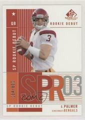 Carson Palmer #91 Football Cards 2003 SP Game Used Prices