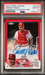 Johnny Bench [Red] #CLA-JB Baseball Cards 2023 Topps Chrome Legends Autograph Refractors Prices