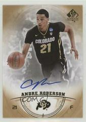 Andre Roberson Autograph Basketball Cards 2013 SP Authentic Prices