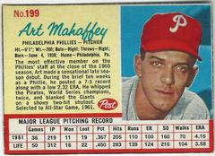 Art Mahaffey [Hand Cut] Baseball Cards 1962 Post Cereal Prices