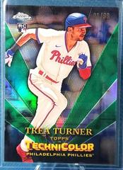Trea Turner [Green] Baseball Cards 2023 Topps Chrome in Technicolor Prices
