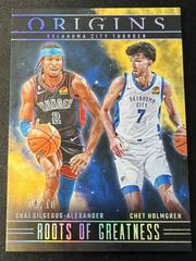 Shai Gilgeous-Alexander / Chet Holmgren [Gold] #7 Basketball Cards 2023 Panini Origins Roots of Greatness Prices