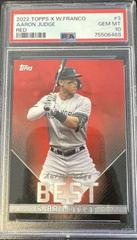 Aaron Judge [Red] #3 Baseball Cards 2022 Topps X Wander Franco Prices