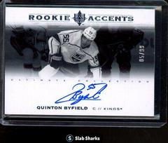 Quinton Byfield #RA-QB Hockey Cards 2021 Ultimate Collection Rookie Accents Autograph Prices