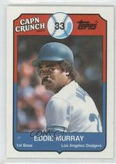 Eddie Murray Baseball Cards 1989 Cap'N Crunch Prices