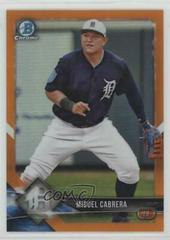 Miguel Cabrera [Orange Refractor] #61 Baseball Cards 2018 Bowman Chrome Prices