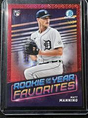 Matt Manning [Red] Baseball Cards 2022 Bowman Prices