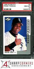 Frank Thomas #3 Baseball Cards 1998 Score Rookie Traded Prices