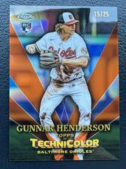 Gunnar Henderson [Orange] Baseball Cards 2023 Topps Chrome in Technicolor Prices