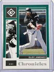 Eloy Jimenez [Green] Baseball Cards 2021 Panini Chronicles Score Prices