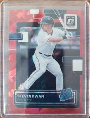 Steven Kwan [Red Ice] #158 Baseball Cards 2022 Panini Donruss Optic Prices