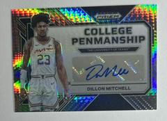 Dillon Mitchell [Hyper] #CP-DMC Basketball Cards 2023 Panini Prizm Draft Picks College Penmanship Autographs Prices