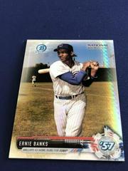 Ernie Banks [Gold Refractor] Baseball Cards 2017 Bowman Chrome National Convention Prices
