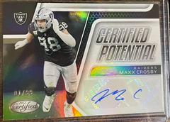 Maxx Crosby #CPS-MC Football Cards 2022 Panini Certified Potential Signatures Prices