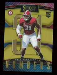 Will Anderson Jr. [Gold] #SN-WA Football Cards 2023 Panini Select Draft Picks Numbers Prices