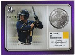 Sal Frelick [Purple] Baseball Cards 2022 Bowman Platinum Minted in Merit Prices