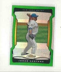Johan Santana [Green Refractor] #57 Baseball Cards 2009 Finest Prices