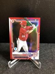 Daylen Lile [Red Foil] #BD-18 Baseball Cards 2021 Bowman Draft 1st Edition Prices