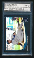 Miguel Cabrera [Sliding Black Refractor] Baseball Cards 2013 Topps Chrome Prices