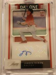 Jarren Duran Baseball Cards 2022 Panini Three and Two Day One Autographs Prices