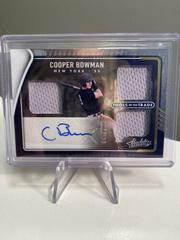 Cooper Bowman #TT3S-CB Baseball Cards 2022 Panini Absolute Tools of the Trade 3 Swatch Signatures Prices