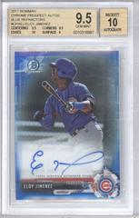 Eloy Jimenez [Chrome Blue Refractor] #CPA-EJ Baseball Cards 2017 Bowman Prospect Autographs Prices