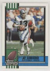 Jay Schroeder Football Cards 1990 Topps Traded Prices