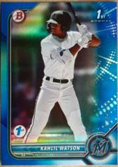 Kahlil Watson [Blue Foil] #BPPF-3 Baseball Cards 2022 Bowman 1st Edition Prices