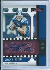 Jeremy Shockey [Pink] #SS-JSH Football Cards 2021 Panini Chronicles Signature Series Prices