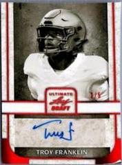 Troy Franklin [Red Spectrum] #PA-TF1 Football Cards 2022 Leaf Ultimate Draft Portrait Autographs Prices