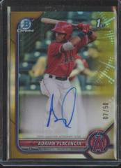 Adrian Placencia [Gold Refractor] #CPA-APA Baseball Cards 2022 Bowman Chrome Prospect Autographs Prices