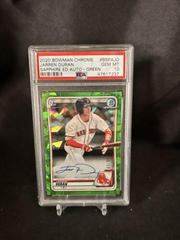 Jarren Duran [Green] #BSPA-JD Baseball Cards 2020 Bowman Sapphire Autographs Prices