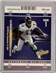 Ray Lewis [Standing Room Only Purple] #41 Football Cards 2004 Fleer Authentix Prices