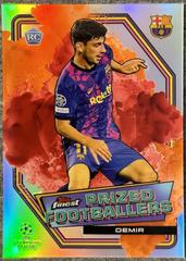 Yusuf Demir [Orange Red] Soccer Cards 2021 Topps Finest UEFA Champions League Prized Footballers Fusion Prices