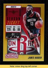 James Harden [Premium Gold] #38 Basketball Cards 2018 Panini Contenders Prices