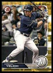 Christian Yelich [Gold] #14 Baseball Cards 2019 Bowman Prices