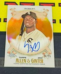 Luis Robert [Orange Refractor] #AGA-LR Baseball Cards 2021 Topps Allen & Ginter Chrome Autographs Prices