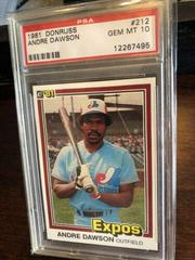 Andre Dawson #212 Baseball Cards 1981 Donruss Prices