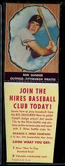 Bob Skinner [With Tab] Baseball Cards 1958 Hires Root Beer Prices